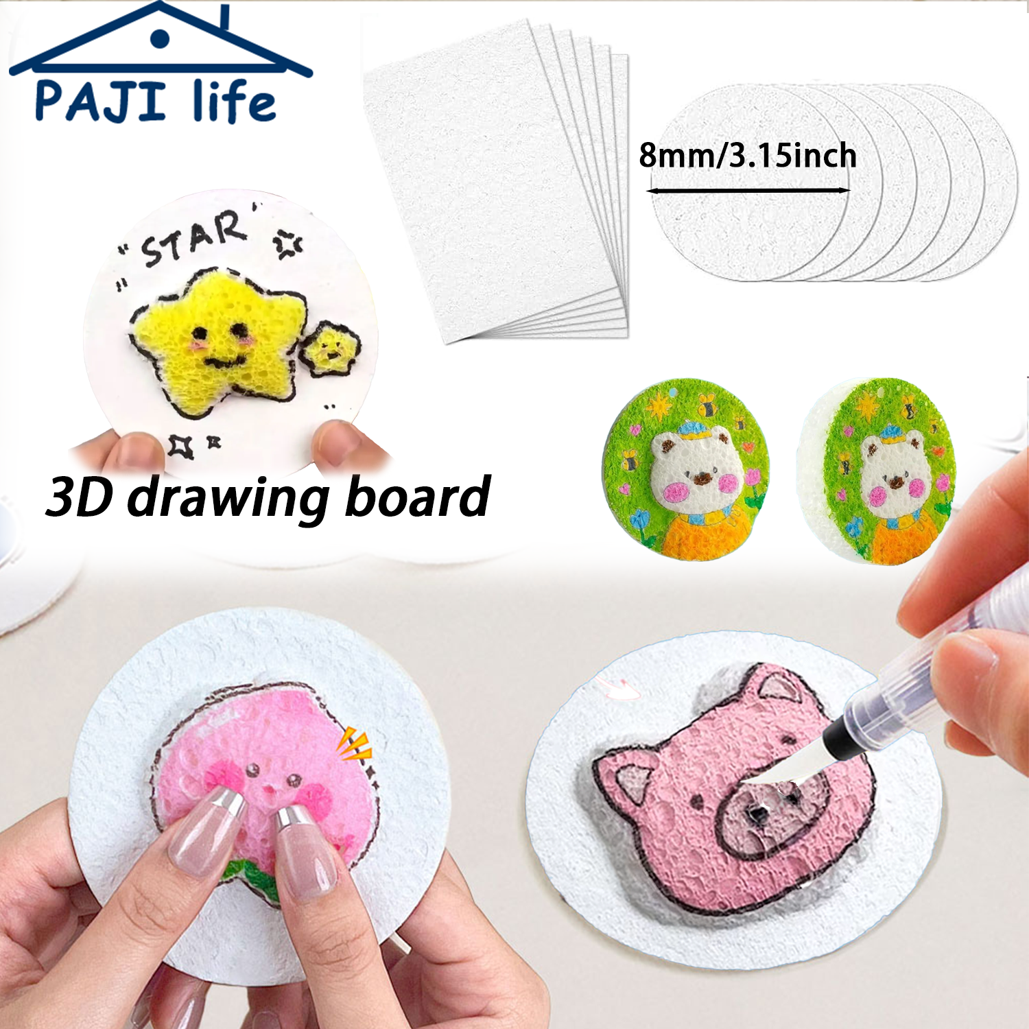 Woodworking Boards - 3D Puffy Foam Texture Painting Paper