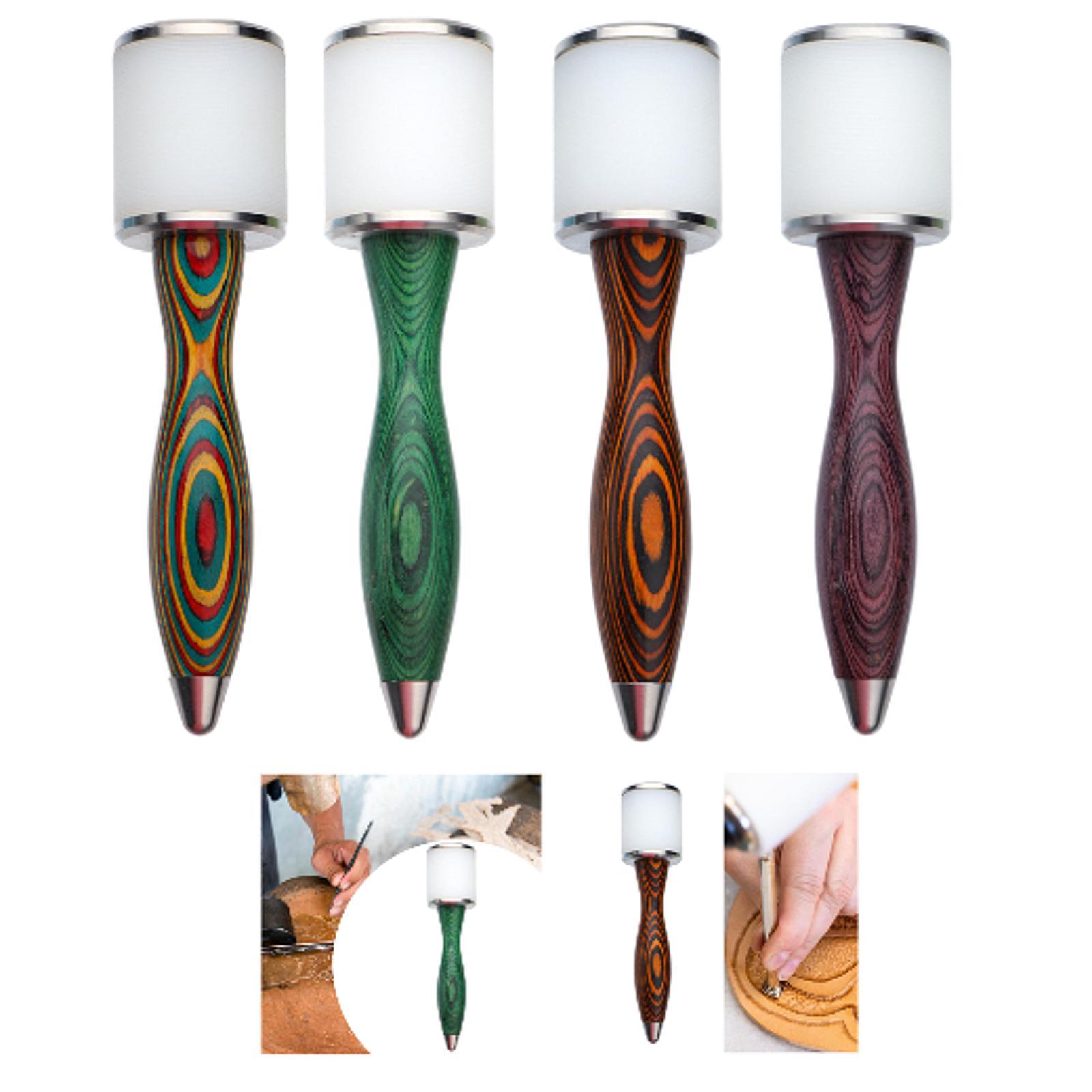 Wooden Mallet Carving - Leather Carving Hammer Leathercraft Mallet for