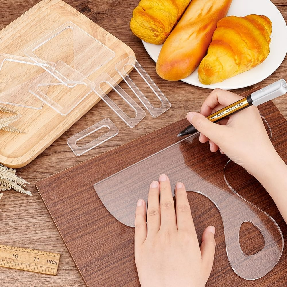 7Pcs Charcuterie Template Acry - Woodworking Boards บทวิจารณ์และราคา