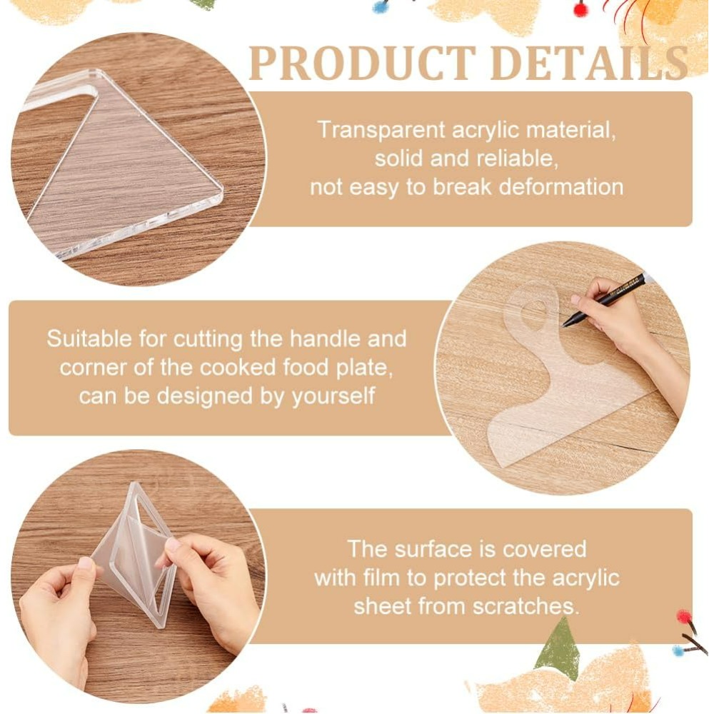 7Pcs Charcuterie Template Acry - Woodworking Boards บทวิจารณ์และราคา