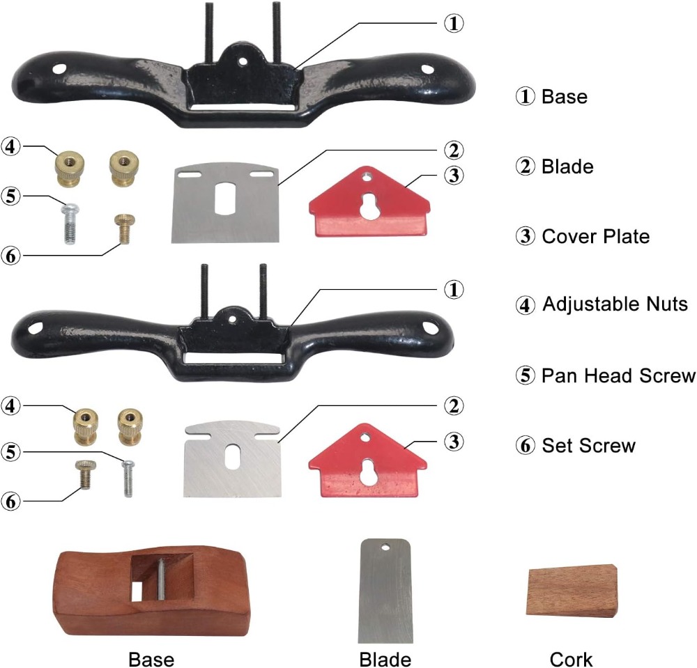 2pcs Adjustable Spokeshave wit - Spokeshave Flat บทวิจารณ์และราคา
