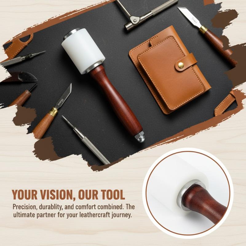 1PC Leather Carving Hammer Nyl - Wooden Mallet Carving บทวิจารณ์และราคา