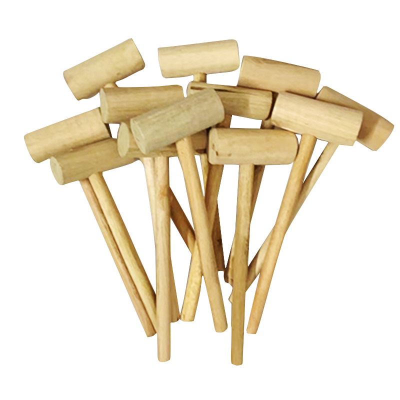 Mini Wooden Hammer Kids Balls  - Wooden Mallet Carving บทวิจารณ์และราคา