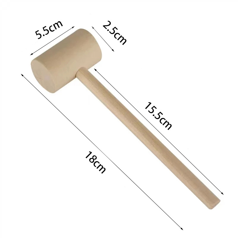 Mini Wooden Hammer Kids Balls  - Wooden Mallet Carving บทวิจารณ์และราคา