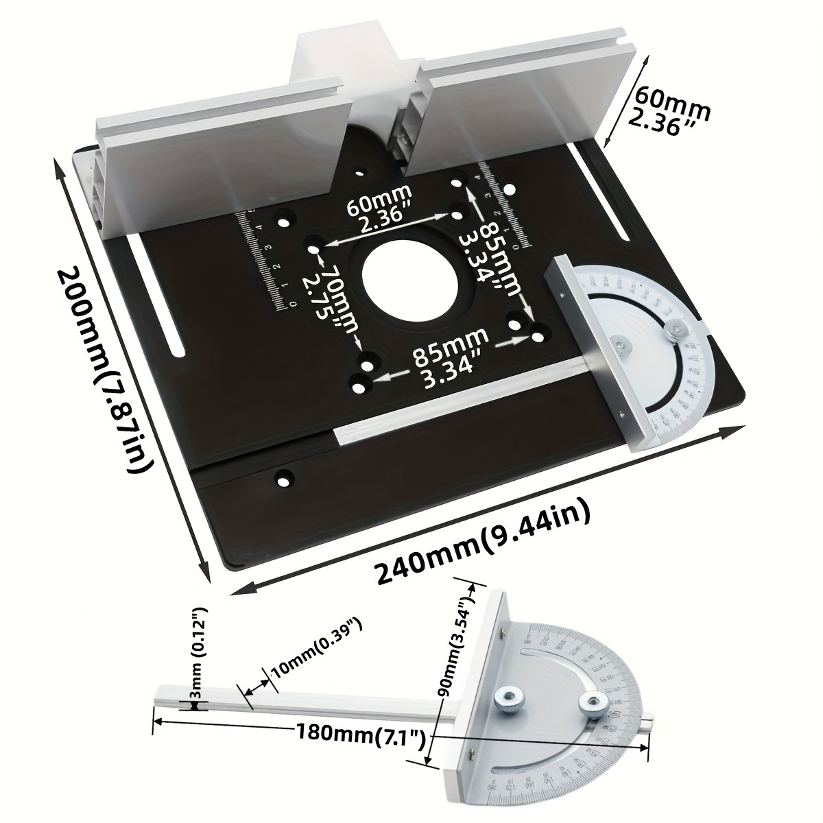 Aluminum Router Desktop Insert - Woodworking Boards บทวิจารณ์และราคา