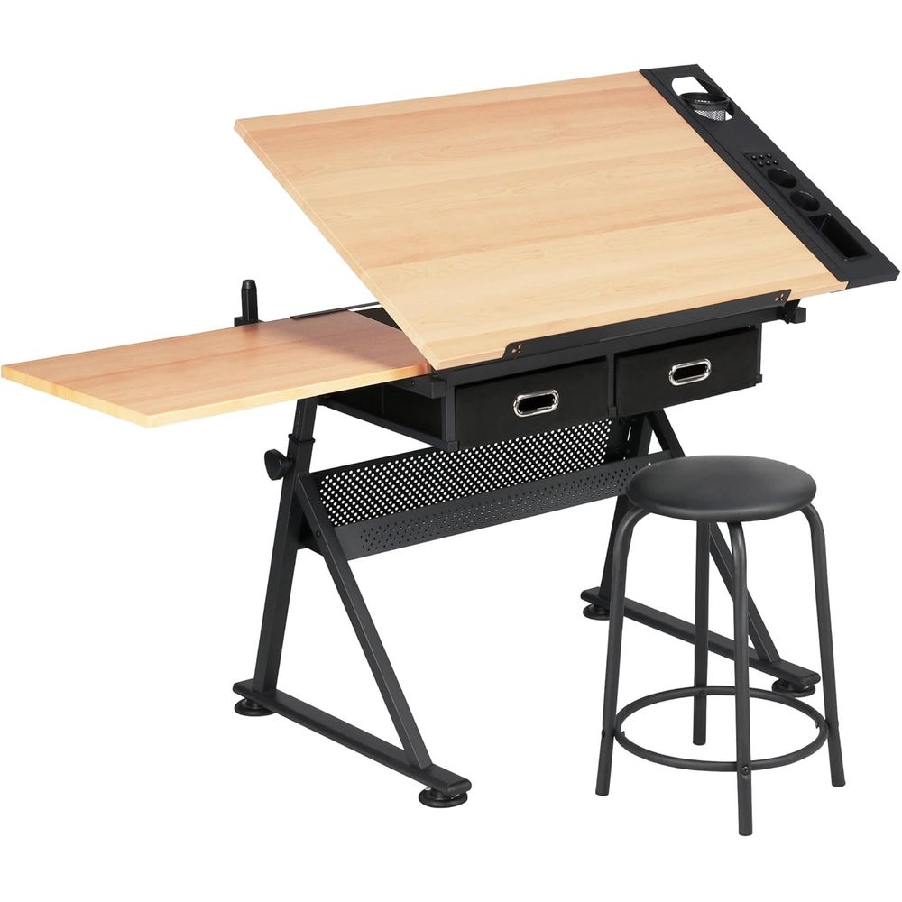 Height Adjustable Drating Tabl - Woodworking Table บทวิจารณ์และราคา