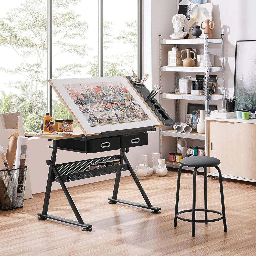 Height Adjustable Drating Tabl - Woodworking Table บทวิจารณ์และราคา