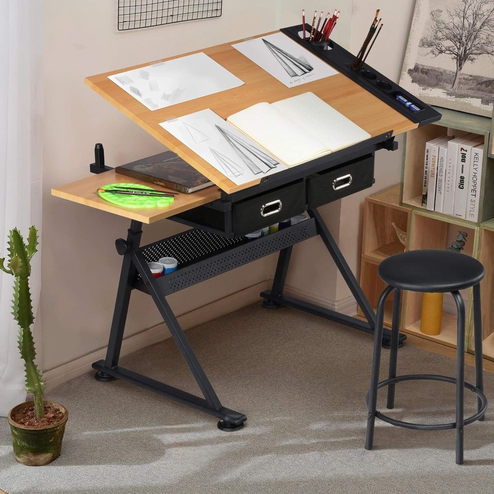 Height Adjustable Drating Tabl - Woodworking Table บทวิจารณ์และราคา